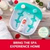 Sunbeam Deep Reservoir Aqua Therapy Foot Spa Foot Bath with Heat, Bubbles, Massage Rollers with Exfoliating Brush and Pumice Stone Pedicure Attachments, Extra Long Basin view 3