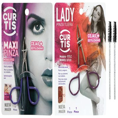 (2 in 1) Less Pain PROFESSIONAL Straight Tip TWEEZERS with Easy Scissor Handle + 2 Eyebrow Brush, GREAT PRECISION TWEEZERS Men/Women; PORTABLE Beauty Tools for Facial Hair, Ingrown Hair, Blackhead