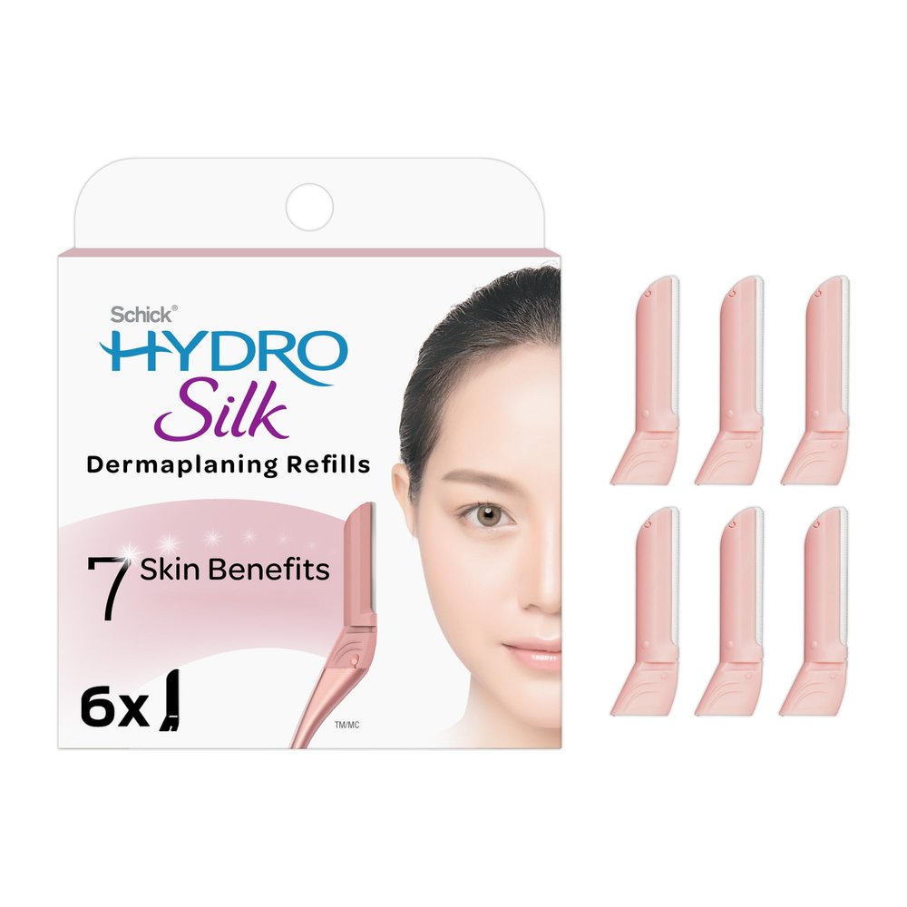 Schick Hydro Silk Dermaplaning Wand Refill Blades  Refills, 6 Professional Style