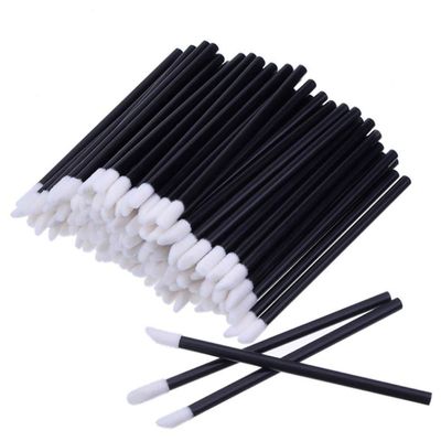 100pcs Disposable Lip Brushes Eye Lash Brush Lipstick Gloss Wands Applicator Lipstick Tester Eye Lash Brush Makeup Tool Black
