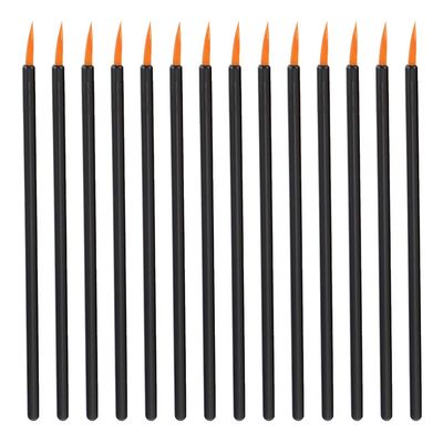 Beaupretty 100pcs Disposable Eyeliner Brush Fine Angled Makeup Tool for Precision Application for Daily Cosmetic Use Includes Protective Caps Black