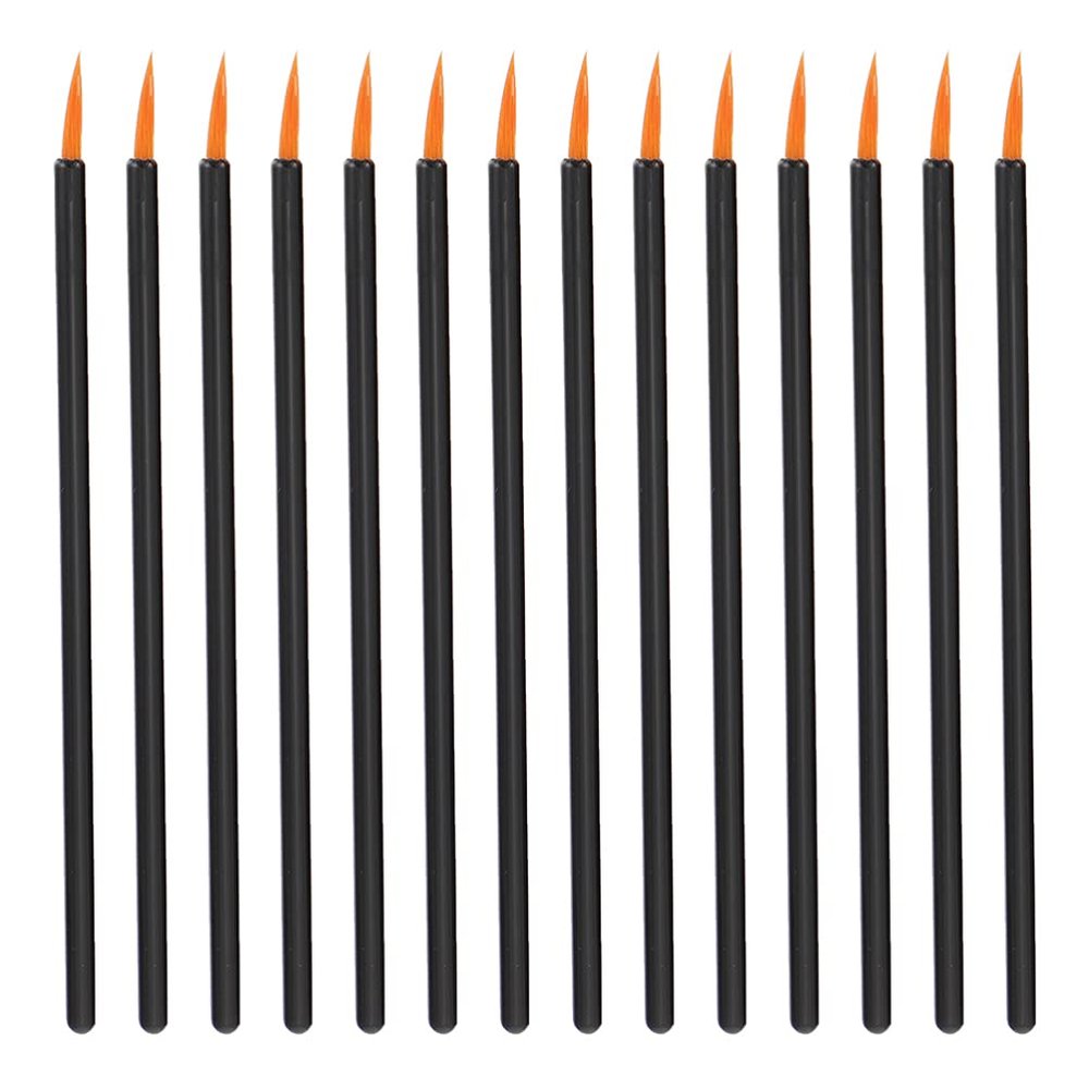 Beaupretty 100pcs Disposable Eyeliner Brush Fine Angled Makeup Tool for Precision Application for Daily Cosmetic Use Includes Protective Caps Black