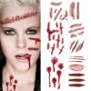 NC 6pcs Halloween Bloody Wound Tattoo Stickers Trick Scary Waterproof Temporary Tattoo D I Y Fake Tattoo Halloween Party Decoration view 2