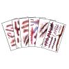 NC 6pcs Halloween Bloody Wound Tattoo Stickers Trick Scary Waterproof Temporary Tattoo D I Y Fake Tattoo Halloween Party Decoration view 4
