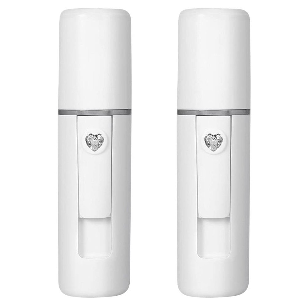 Beaupretty 2pcs Spray Meter Mini Diffuser Humidifier Skin Care Tools Lash Tools for Eyelash Extensions Portable Mist Sprayer Beauty Tool White Plastic Moisturizing Water Meter Miss