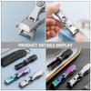 Beaupretty Self-Locking Folding Nail Clippers Stainless Steel Nail Trimming Tool Wide Jaw Cutter for Fingernails and Toenails Safe and Convenient for Home and Salon Use view 4