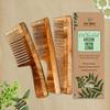 Nat Habit - Back To Natural Neem Comb, Wooden Comb, Hair Growth, For Men & Women, Treated With Neem Oil, Dual & Wide Teeth, 18-20Cm Length Brown view 3