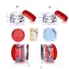 100Pcs 3g 5g / 3ml 5ml Plastic Empty Cosmetic Sample Jar Pot Vials Square Bottom Makeup Container For Face Cream Lip Balm Nail Art Storage Boxes (5g,White) view 3