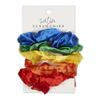 Hadley Wren Women's Scrunchie Collection, 5 Piece Set, Satin Rainbow, One Size view 3