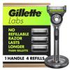 GilletteLabs with Exfoliating Bar by Gillette Razor for Men - 1 Handle, 4 Razor Blade Refills, Holiday Gifts for Men, Includes Premium Magnetic Stand view 1