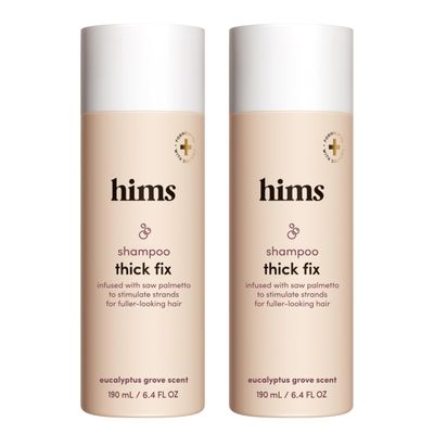 hims Thick Fix Shampoo - Saw Palmetto for Healthy Hair Growth & Thickening - Scalp Cleansing - Vegan, Sulfate-Free & Cruelty-Free - Eucalyptus Scent, 2 pack 6.4 fl oz