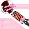 Broteen Hair Curling Iron, 3 Barrel Curling Iron Wand 1 Inch Crimper Hair Iron 25mm Waver Iron Temperature Adjustable Heat Up Quickly Last Long Mermaid Hair Waver Iron Pink view 4