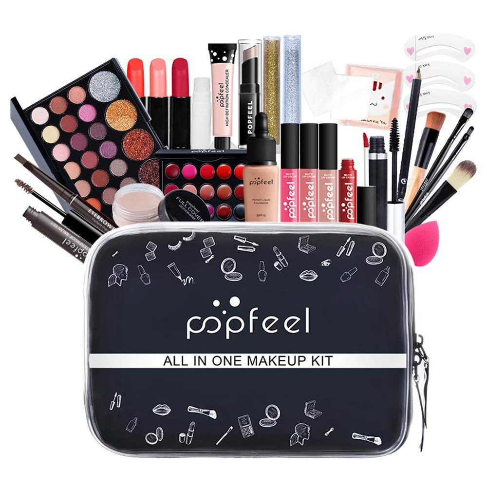 Creamoon All in One Makeup Gift Kit, Multipurpose Makeup Kit for Women Full Kit, Beauty Kit Include Eye Shadow Lipstick Set Face Makeup Makeup Tools Mascara Eyeliner Cosmetic Brush (27 Pcs)