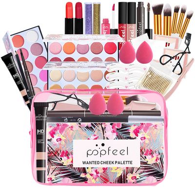 Creamoon All in One Makeup Gift Kit, Multipurpose Makeup Kit for Women Full Kit, Beauty Kit Include Lipstick Set Eye Shadow Eyebrow Pencil Lip Gloss Cosmetic Brush Eye Makeup(28 Pcs)