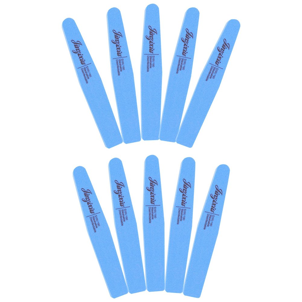 FOMIYES 10pcs Double-sided Nail Buffer Sponge Files for Manicure Portable Sanding Blocks for Natural Nails for Professional Home Use