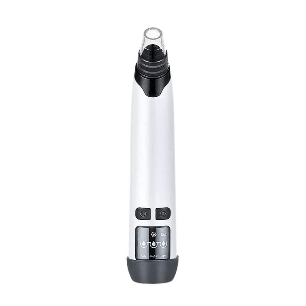 SMSOM Blackhead Remover Vacuum - Professional Blackhead Vacuum Pore Cleaner with Hot Compress Function, USB Rechargeable, Blackhead Extractor Tool, White