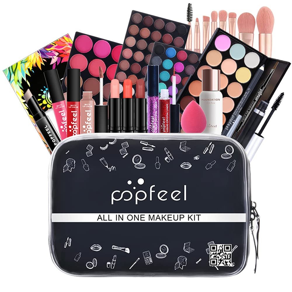 Creamoon All in One Makeup Gift Kit, Multipurpose Makeup Kit for Women Full Kit, Beauty Kit Include Lipstick Set Eye Shadow Eyebrow Pencil Lip Gloss Makeup Tools Eye Makeup(24 Pcs)