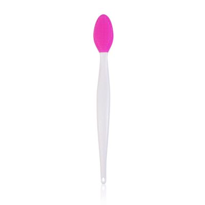 Double Side Nose Brush, Silicone Beauty Nasal Blackhead Removing Long Handle Blackhead Clean Tools,Skin Cleaning Tools for Home - Pink