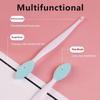 Double Side Nose Brush, Silicone Beauty Nasal Blackhead Removing Long Handle Blackhead Clean Tools,Skin Cleaning Tools for Home - Pink view 3