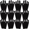 Beaupretty Black Cotton Gloves 12 Pairs Black Cotton Gloves, Jewelry Touching Car Driving Moisturizing for Men Women Size Warm Work view 1