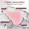 Rena Chris Gua Sha Facial Tools: Rose Quartz Guasha Tool for Face Acupuncture Therapy, Facial Massager for Jawline Sculpting and Puffiness Reducing (Pink) view 2