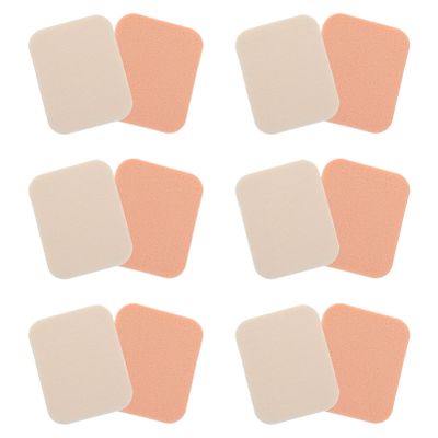 12Pcs Square Puff beauty makeup sponges Cosmetics Blush Cosmetic Puff Girl Makeup foundation foam sponge Cosmetic Accessories make up Wedges white Miss synthetic sponge
