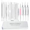 Blackhead Remover Tools, 16 PCS Pimple Popper Tool Kit, Acne Blackhead Tools for Blemish, 410 Premium Professional Stainless Acne Pimple Extractor Tool with Metal Box view 1