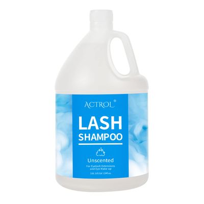 ACTROL Eyelash Extension Cleanser Gallon Unscented 3.8L Natural Lash Extension Shampoo Professional Eyelid Foaming Cleanser Paraben & Sulfate Free Non-lrritating with Salon and Home Care