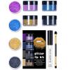 LOKFAR 4 Colors Glitter Lip Kit - Shiny Diamond and Metallic Glitter Lipstick Gloss Pigment Powder, Waterproof & Long Lasting Shimmer Lip Makeup Set for Women (Set B Cool Color) view 1
