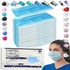 1000 PCS Blue Disposable Face Masks Medical Grade ASTM Level 2,High Filtration Ventilation Security Mouth Cover,3-Layer(1-Ply Melt-Blown,2-Ply Non-Woven) for Adults view 1