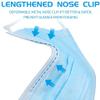 1000 PCS Blue Disposable Face Masks Medical Grade ASTM Level 2,High Filtration Ventilation Security Mouth Cover,3-Layer(1-Ply Melt-Blown,2-Ply Non-Woven) for Adults view 2