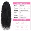 Meepo 30 Inch Curly Ponytail Extensions Synthetic Deep Wave Drawstring Ponytail For Black Women Human Hair Feeling With Clip In Thick Ponytail Hair Natural Brown Hairpiece(2,160g) (30" cw, 2) view 3