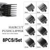 Barber shop styling accessories Fashion 8Pcs 3-25mm Universal Hair Clipper Limit Comb Guide Attachment Size Barber Replacement Hair Care & Styling Accessories Wear-resistant and can be used for a long view 4