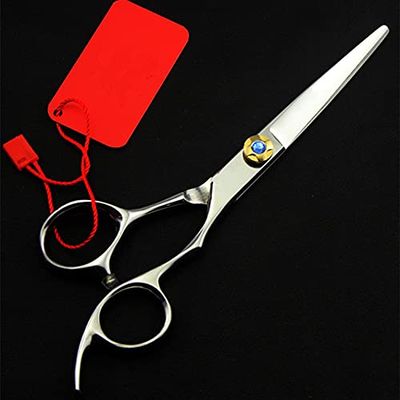 Hair Cutting Scissors, Professional 6 inch Japan 9cr13 hair cut scissors set thinning hot shears cutting barber makeup hairdressing scissors BY ZZYY (Color : Cutting)
