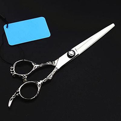 Hair Cutting Scissors, Professional japan 440c 6 inch Hollow hair scissors salon cutting barber haircut thinning shears hairdressing scissors set BY ZZYY (Color : Cutting)