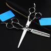 Hair Cutting Scissors, Professional japan 440c 6 inch Hollow hair scissors salon cutting barber haircut thinning shears hairdressing scissors set BY ZZYY (Color : Cutting) view 2