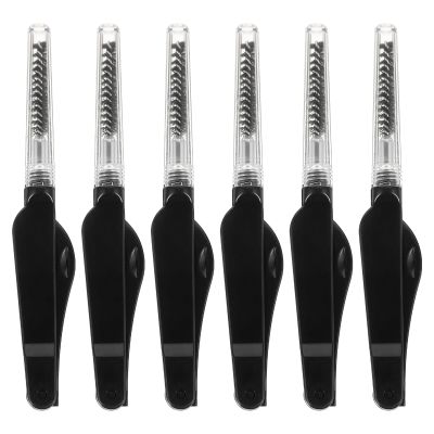 FOMIYES 6pcs Folding Mascara Brush Eyelash Beauty Comb Double Ended Eyelash Comb Mascara Comb Brush Eyebrow Brush Eyebrow Comb Eyebrow Powder Brush Nylon Laminated Eyelash Tool Woman