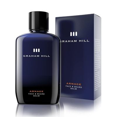 Graham Hill Arnage Soothing & Refreshing Face and Beard Balm for Men, 200ml - Men's Face Moisturizer, Vegan Beard Moisturiser for Men with Panthenol, Jojoba Oil & American Cuckoo Flower