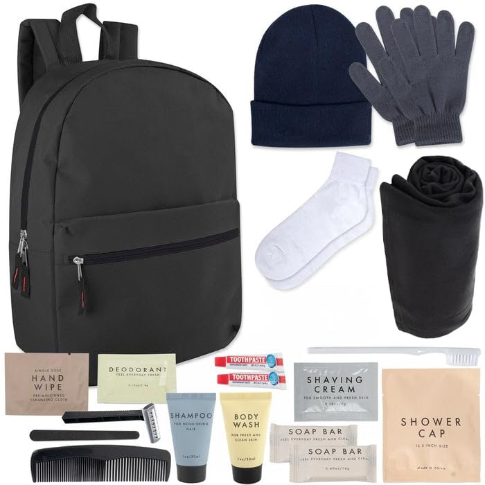 12 Pack Homeless Care Package Supplies Bulk Winter Care Kit, Homeless Winter Hygiene Kit Supplies in Bulk, 20 Pieces