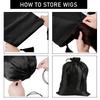 12 Pcs Large Silk Satin Bags Hair Storage Bag With Drawstring Tassel for Packaging Wigs-Bundles-Hair Extensions and Hair Tools 11.8x15.7Inch Multipurpose Large Bags view 4
