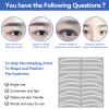 6 Pairs Eyebrow Tattoo Auxiliary Stickers, Disposable Adhesive Eyebrow Template Sticker Eyebrow Ruler Sticker Eye Makeup Aid Tools for Woman view 2
