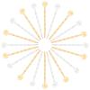 arricraft 100 Pcs Hair Pin Findings, Iron Bobby Pins with 8mm Brass Flat Round Tray, Hair Clips Bases for Diy Headwear Accessories, Silver and Golden view 1