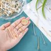 arricraft 100 Pcs Hair Pin Findings, Iron Bobby Pins with 8mm Brass Flat Round Tray, Hair Clips Bases for Diy Headwear Accessories, Silver and Golden view 3