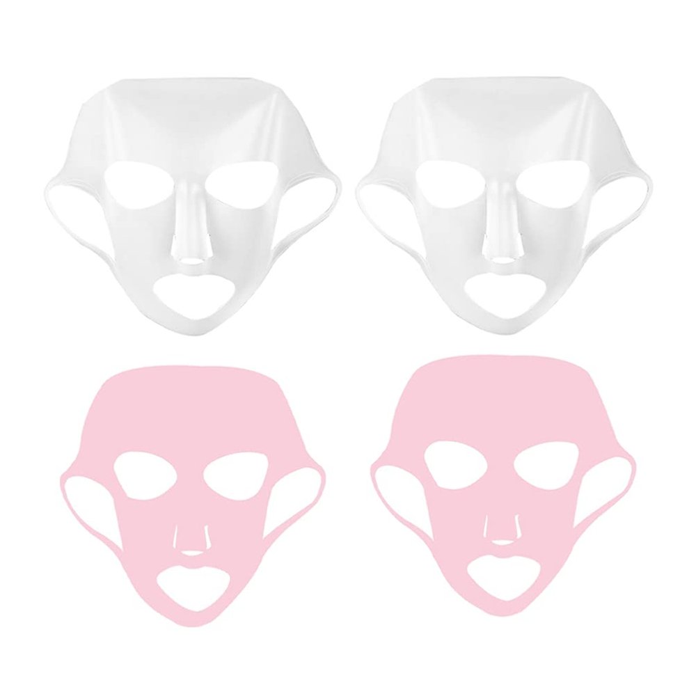 Beaupretty 4pcs Silicone Earhook Face Mask Cover for Women Non-Skid Moisturizing Mask Film for Spa and Skincare Applications