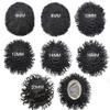 LYRICAL HAIR Afro Curly Wavy Toupee Hairpiece for Men Black Human Hair Fine Mono Poly Skin NPU Around Kinky Curly Hair Systems Replacements Durable Monofilament Mens Wig (6"X9"-6MM Curl, #1 Jet Black-110% Light to Medium Density) view 2
