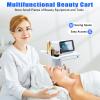 ABS Salon Mobile Cart, Professional Beauty Rolling Trolley Cart Salon Equipment Spa Service Instrument Hairdressing Storage Tray Trolley, Max Load: 50kg/ 110LBs view 3