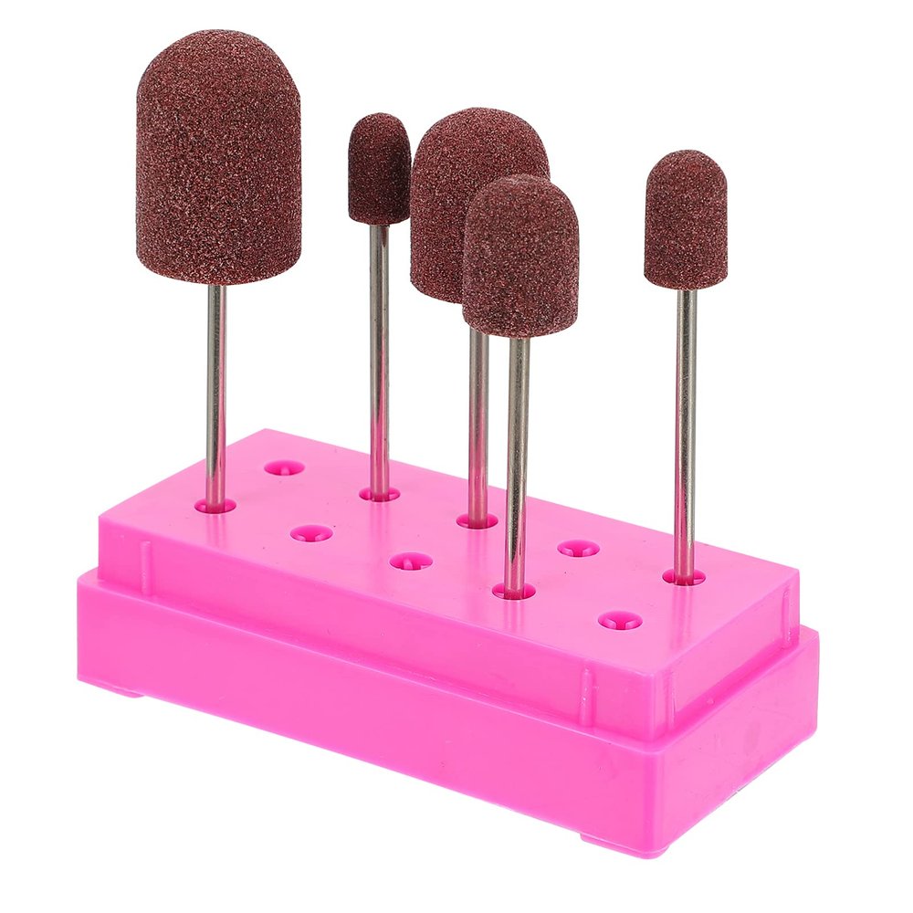 Beaupretty 5 Size Manicure Beanie Hat Set Sanding Bands for Nail Nail Art Sanding Caps Pedicure Kits Sand Head Polished Heads Display Box