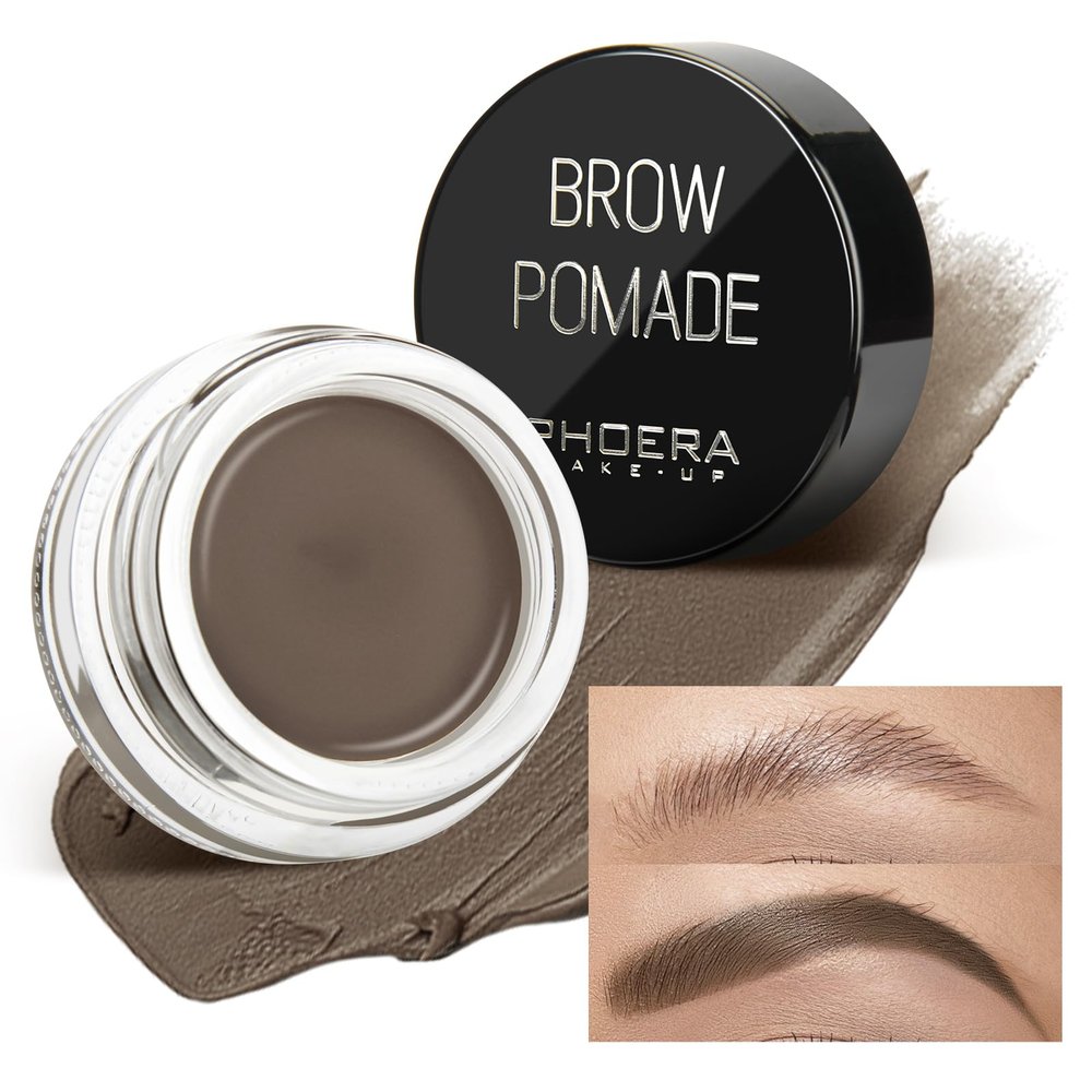 Eyebrow Pomade,Gel Professional Makeup Eyebrow Color,Matte Waterproof Brow Pomade For Long-Lasting Results,Vegan, Cruelty-Free Eyebrow Color that Fills and Shapes Brows(5#Dark Brown)