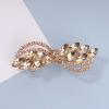 Yheakne Rhinestone Wedding Hair Clip Barrette Gold Crystal Hair Barrette Shine Bride Headpieces Decorative Headwear Crystal Hair Clip Comb Bridal Hair Accessories for Women and Girls (Gold) view 3