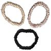 100% Pure Mulberry Silk Scrunchies for Women and Girls - Charmeuse 19 Momme Silk Hair Ties for Sleeping and Curly Hair view 1